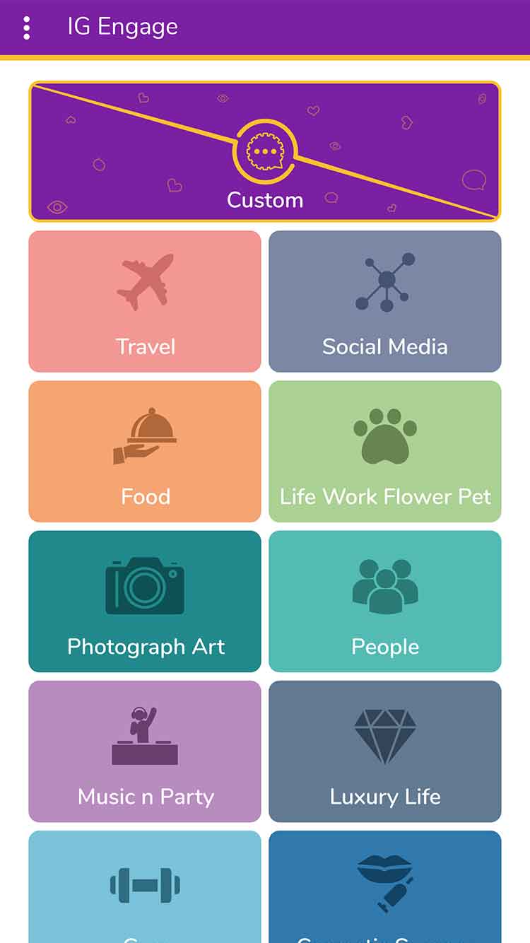 Diverse Comment Categories